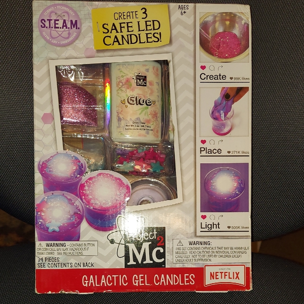 Galactic Gel Candles Kit - Pink and Purple